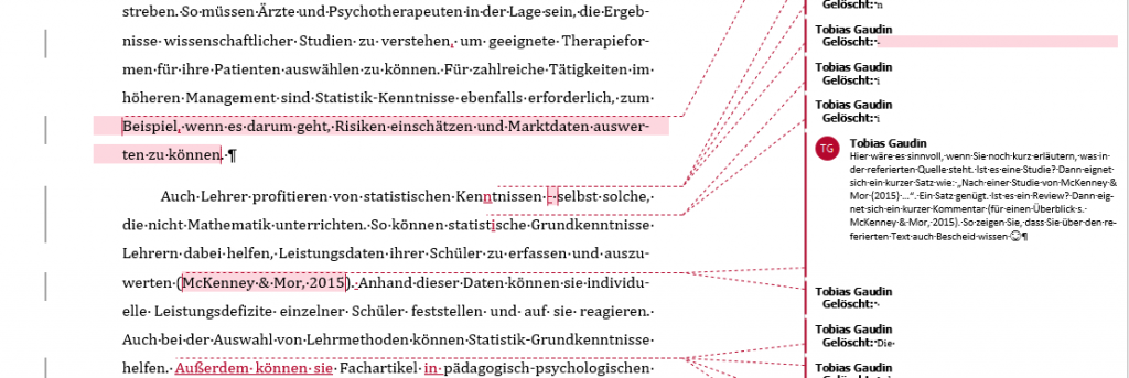 Änderungen nachverfolgen mit Word, eine Anleitung.